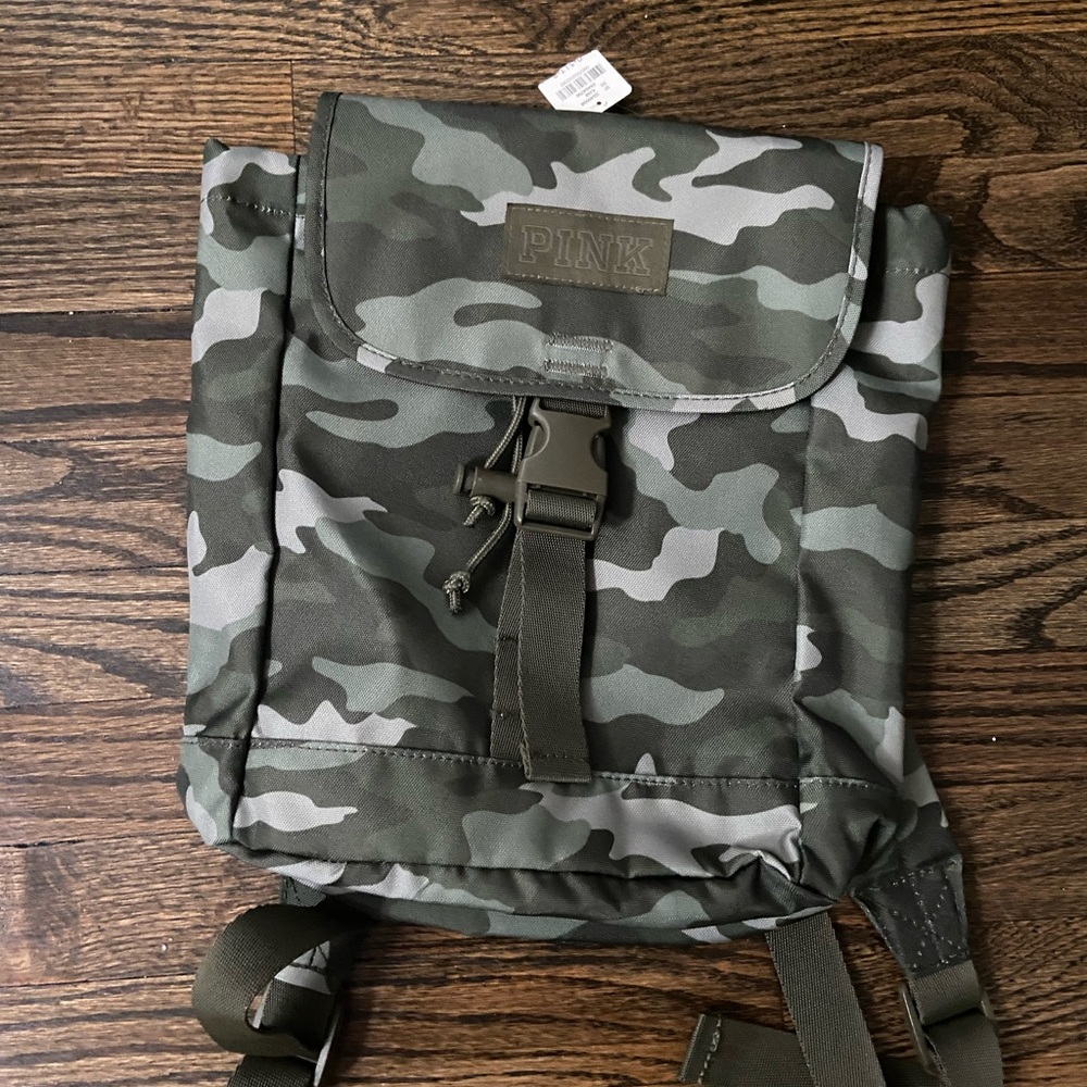 PINK mini army fatigue book bag